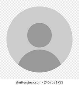 Vector flat illustration in grayscale. Avatar, user profile, person icon, gender neutral silhouette, profile picture.