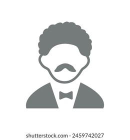 Ilustración Vector en escala de grises. Avatar, perfil de usuario, icono de persona, imagen de perfil. Adecuado para perfiles de redes sociales, íconos, protectores de pantalla y como Plantilla.