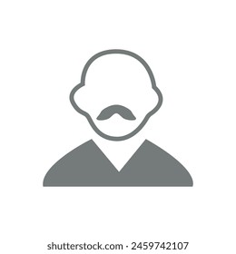 Ilustración Vector en escala de grises. Avatar, perfil de usuario, icono de persona, imagen de perfil. Adecuado para perfiles de redes sociales, íconos, protectores de pantalla y como Plantilla.