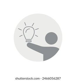 Vector flat illustration in grayscale. Avatar, user profile, person icon, profile picture. Suitable for social media profiles, icons, screensavers and as a template.