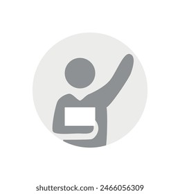 Ilustración Vector en escala de grises. Avatar, perfil de usuario, icono de persona, imagen de perfil. Adecuado para perfiles de redes sociales, íconos, protectores de pantalla y como Plantilla.