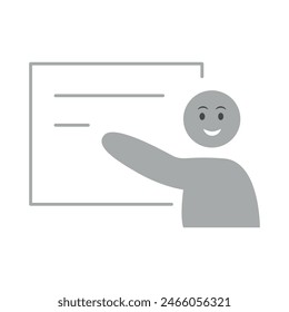 Vector flat illustration in grayscale. Avatar, user profile, person icon, profile picture. Suitable for social media profiles, icons, screensavers and as a template.