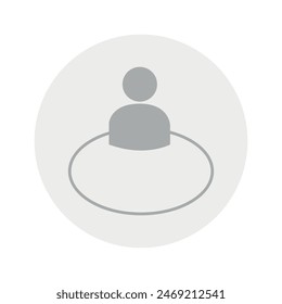 Vector flat illustration in grayscale. Avatar, user profile, person icon, gender neutral silhouette, profile picture. Suitable for social media profiles, icons, screensavers and as a template.