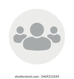 Vector flat illustration in grayscale. Avatar, user profile, person icon, gender neutral silhouette, profile picture. Suitable for social media profiles, icons, screensavers and as a template.