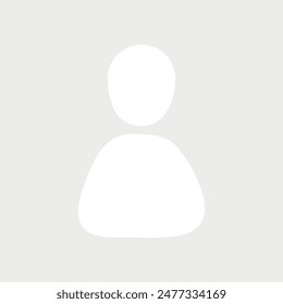 Vector flat illustration in grayscale. Avatar, user profile, person icon, gender neutral silhouette, profile picture. Suitable for social media profiles, icons, screensavers and as a template.