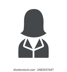 Vector flat illustration in grayscale. Avatar, user profile, person icon, gender neutral silhouette, profile picture. Suitable for social media profiles, icons, screensavers and as a template.