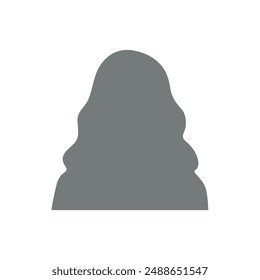 Vector flat illustration in grayscale. Avatar, user profile, person icon, gender neutral silhouette, profile picture. Suitable for social media profiles, icons, screensavers and as a template.