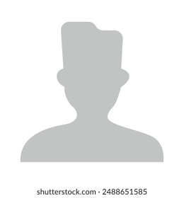 Ilustración Vector en escala de grises. Avatar, perfil de usuario, icono de persona, silueta neutral de género, imagen de perfil. Adecuado para perfiles de redes sociales, íconos, protectores de pantalla y como Plantilla.