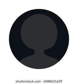 Vector flat illustration in grayscale. Avatar, user profile, person icon, gender neutral silhouette, profile picture. Suitable for social media profiles, icons, screensavers and as a template.