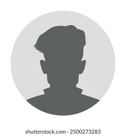 Vector flat illustration in grayscale. Avatar, user profile, person icon, profile picture. Suitable for social media profiles, icons, screensavers and as a template.