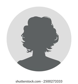 Vector flat illustration in grayscale. Avatar, user profile, person icon, profile picture. Suitable for social media profiles, icons, screensavers and as a template.