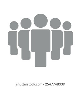 Vector flat illustration in grayscale. Avatar, user profile, person icon, profile picture. Suitable for social media profiles, icons, screensavers and as a template.