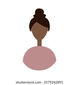 Vector flat illustration in grayscale. Avatar, user profile, person icon, gender neutral silhouette, profile picture. Suitable for social media profiles, icons, screensavers and as a template.