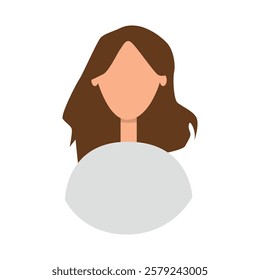 Vector flat illustration in grayscale. Avatar, user profile, person icon, gender neutral silhouette, profile picture. Suitable for social media profiles, icons, screensavers and as a template.