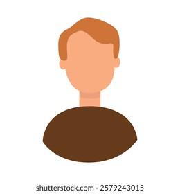 Vector flat illustration in grayscale. Avatar, user profile, person icon, gender neutral silhouette, profile picture. Suitable for social media profiles, icons, screensavers and as a template.