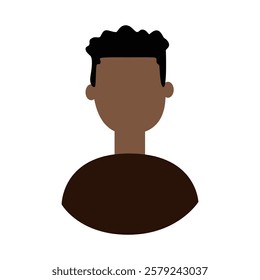 Vector flat illustration in grayscale. Avatar, user profile, person icon, gender neutral silhouette, profile picture. Suitable for social media profiles, icons, screensavers and as a template.