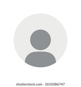 Vector flat illustration in grayscale. Avatar, user profile, person icon, gender neutral silhouette, profile picture. Suitable for social media profiles, icons, screensavers and as a template.