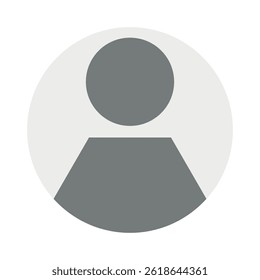 Ilustración plana de Vector en escala de grises. Avatar, perfil de usuario, icono de persona, silueta neutral de género, imagen de perfil. Adecuado para perfiles de redes sociales, iconos, protectores de pantalla y como Plantilla.