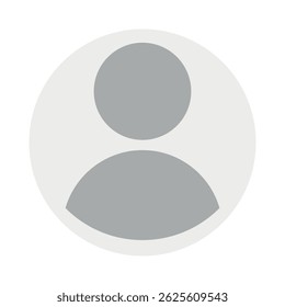 Ilustração plana vetorial em escala de cinza. Avatar, perfil do usuário, ícone de pessoa, silhueta de gênero neutro, imagem de perfil. Adequado para perfis de mídias sociais, ícones, protetores de tela e como um modelo.