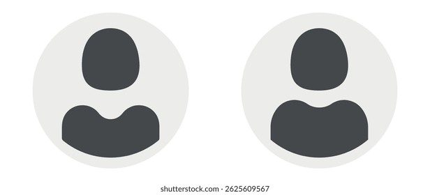 Flache Vektorgrafik in Graustufen. Avatar, Benutzerprofil, Personensymbol, geschlechtsneutrale Silhouette, Profilbild. Geeignet für Social-Media-Profile, Icons, Bildschirmschoner und als Vorlage.