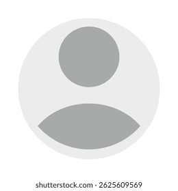 Vector flat illustration in grayscale. Avatar, user profile, person icon, gender neutral silhouette, profile picture. Suitable for social media profiles, icons, screensavers and as a template.