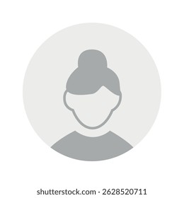 Ilustración plana de Vector en escala de grises. Avatar, perfil de usuario, icono de persona, silueta neutral de género, imagen de perfil. Adecuado para perfiles de redes sociales, iconos, protectores de pantalla y como Plantilla.