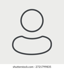 Flache Vektorgrafik in Graustufen. Avatar, Benutzerprofil, Personensymbol, geschlechtsneutrale Silhouette, Profilbild. Geeignet für Social-Media-Profile, Icons, Bildschirmschoner und als Vorlage.
