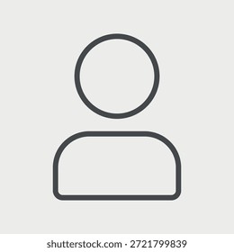 Ilustración plana de Vector en escala de grises. Avatar, perfil de usuario, icono de persona, silueta neutral de género, imagen de perfil. Adecuado para perfiles de redes sociales, iconos, protectores de pantalla y como Plantilla.