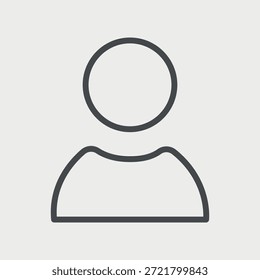 Ilustración plana de Vector en escala de grises. Avatar, perfil de usuario, icono de persona, silueta neutral de género, imagen de perfil. Adecuado para perfiles de redes sociales, iconos, protectores de pantalla y como Plantilla.