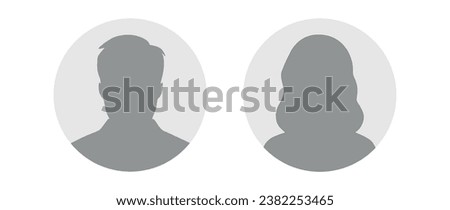 Vector flat illustration in grayscale. Avatar, user profile, person icon, profile picture. Suitable for social media profiles, icons, screensavers and as a template.