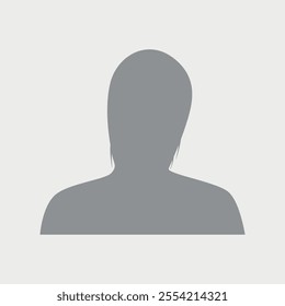 Vector flat illustration in grayscale. Icons of man and woman. Avatar, user profile, person icon, profile picture. Suitable for social media profiles, icons, screensavers and as a template.