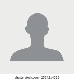 Vector flat illustration in grayscale. Icons of man and woman. Avatar, user profile, person icon, profile picture. Suitable for social media profiles, icons, screensavers and as a template.