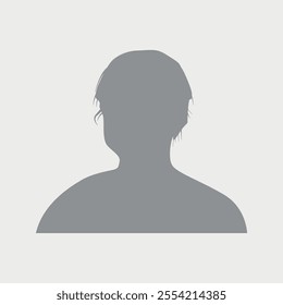 Vector flat illustration in grayscale. Icons of man and woman. Avatar, user profile, person icon, profile picture. Suitable for social media profiles, icons, screensavers and as a template.