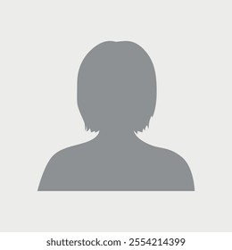 Vector flat illustration in grayscale. Icons of man and woman. Avatar, user profile, person icon, profile picture. Suitable for social media profiles, icons, screensavers and as a template.
