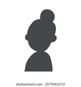 Vector flat illustration in grayscale. Icons of man and woman. Avatar, user profile, person icon, profile picture. Suitable for social media profiles, icons, screensavers and as a template.