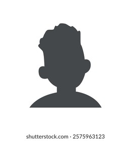 Vector flat illustration in grayscale. Icons of man and woman. Avatar, user profile, person icon, profile picture. Suitable for social media profiles, icons, screensavers and as a template.