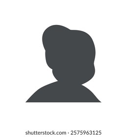 Vector flat illustration in grayscale. Icons of man and woman. Avatar, user profile, person icon, profile picture. Suitable for social media profiles, icons, screensavers and as a template.