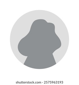 Vector flat illustration in grayscale. Icons of man and woman. Avatar, user profile, person icon, profile picture. Suitable for social media profiles, icons, screensavers and as a template.