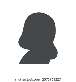 Vector flat illustration in grayscale. Icons of man and woman. Avatar, user profile, person icon, profile picture. Suitable for social media profiles, icons, screensavers and as a template.