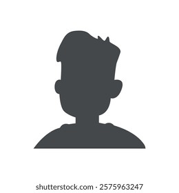 Vector flat illustration in grayscale. Icons of man and woman. Avatar, user profile, person icon, profile picture. Suitable for social media profiles, icons, screensavers and as a template.