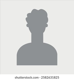 Vector flat illustration in grayscale. Icons of man and woman. Avatar, user profile, person icon, profile picture. Suitable for social media profiles, icons, screensavers and as a template.