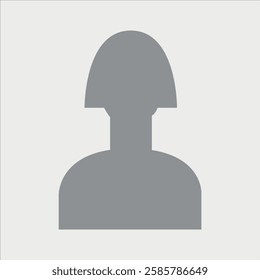 Vector flat illustration in grayscale. Icons of man and woman. Avatar, user profile, person icon, profile picture. Suitable for social media profiles, icons, screensavers and as a template.