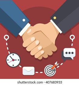 Vector flat illustration handshake