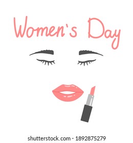 Vector flat illustration for the holiday on March 8.