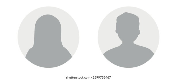 Vector flat illustration. Human icon. Avatar, user profile, human icon, profile picture. Suitable for social media profiles, icons, splash screens and as a template. Business concept.