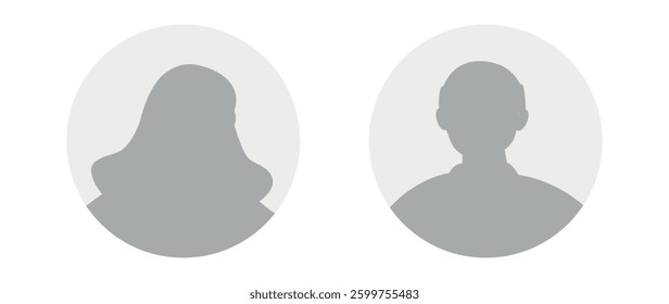 Vector flat illustration. Human icon. Avatar, user profile, human icon, profile picture. Suitable for social media profiles, icons, splash screens and as a template. Business concept.