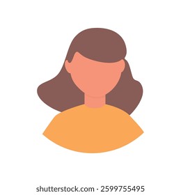 Vector flat illustration. Human icon. Avatar, user profile, human icon, profile picture. Suitable for social media profiles, icons, splash screens and as a template. Business concept.