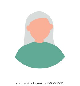 Vector flat illustration. Human icon. Avatar, user profile, human icon, profile picture. Suitable for social media profiles, icons, splash screens and as a template. Business concept.