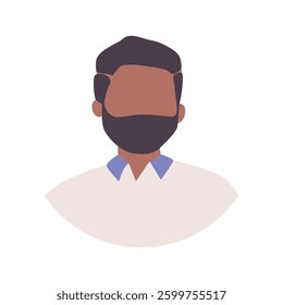 Vector flat illustration. Human icon. Avatar, user profile, human icon, profile picture. Suitable for social media profiles, icons, splash screens and as a template. Business concept.