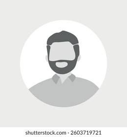 Vector flat illustration. Human icon. Avatar, user profile, human icon, profile picture. Suitable for social media profiles, icons, splash screens and as a template. Business concept.
